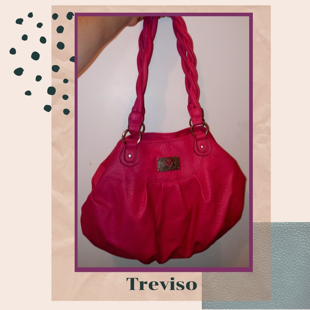 Treviso | Twisted Handle Shoulder Bag Pink